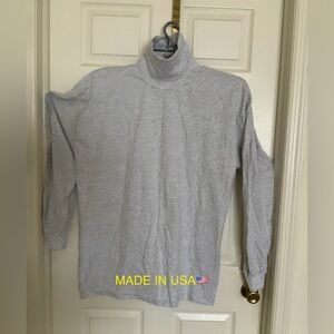 HVY WT. TURTLE NECK T-SHIRT. MADE IN USA